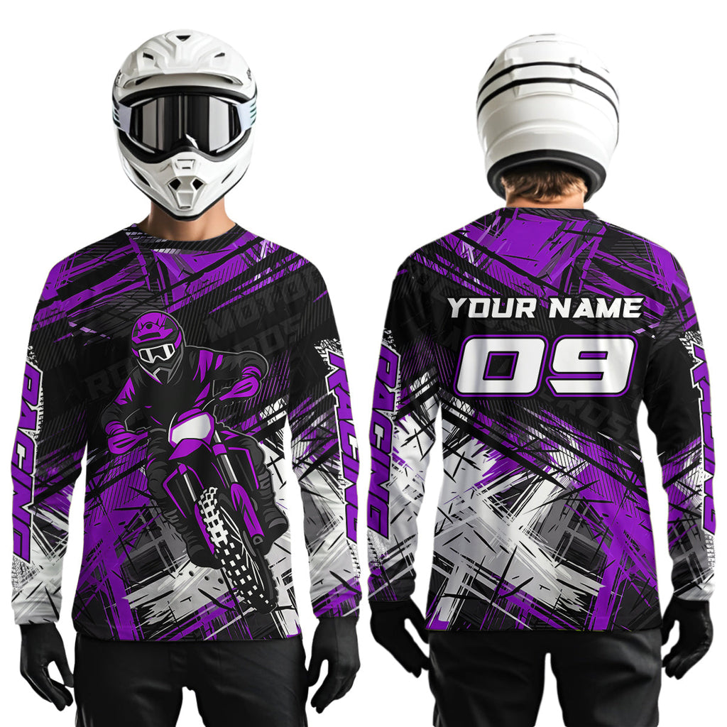 Purple Motocross Jersey Custom Dirt Bike Shirts Motorcycle Shirt