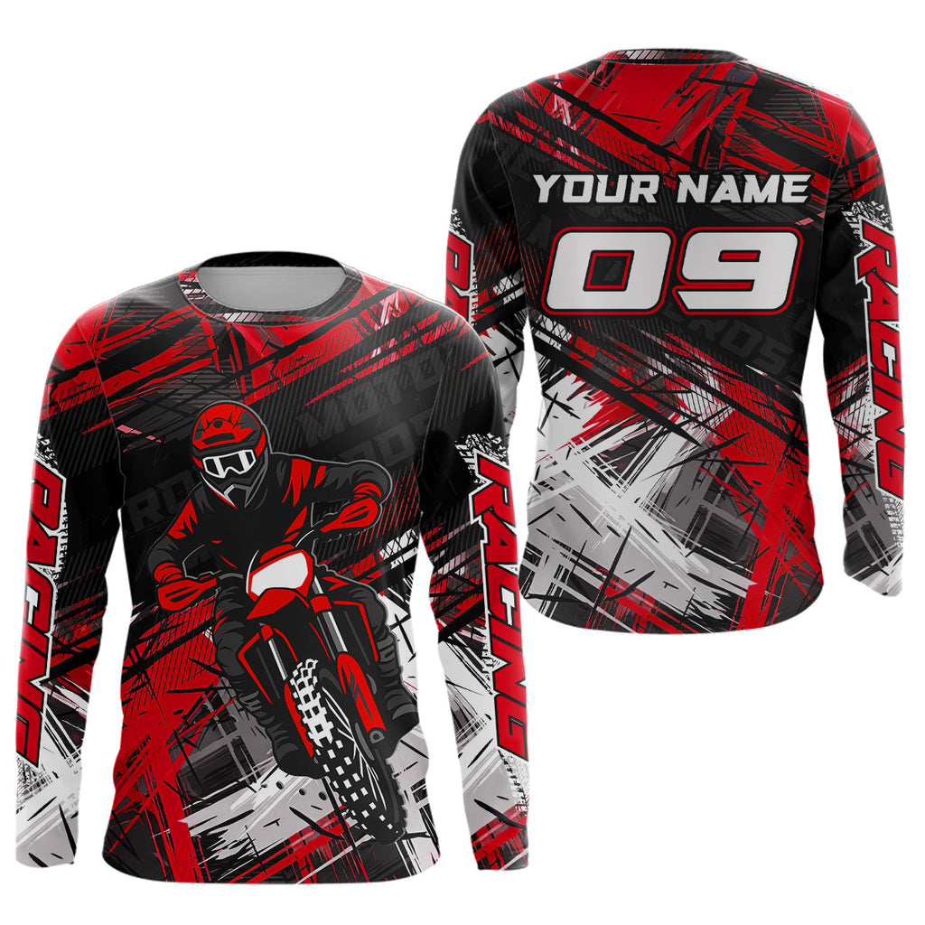Red Motocross Jersey Custom Dirt Bike Shirts Motorcycle Shirt