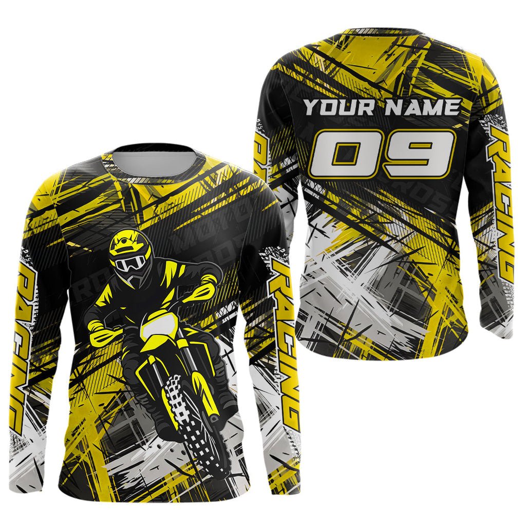 Yellow Motocross Jersey Custom Dirt Bike Shirts Motorcycle Shirt