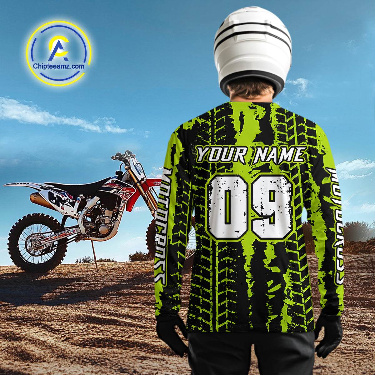 Custom Motocross Jersey Dirt Bike Shirts Motorcycle Riding Shirt