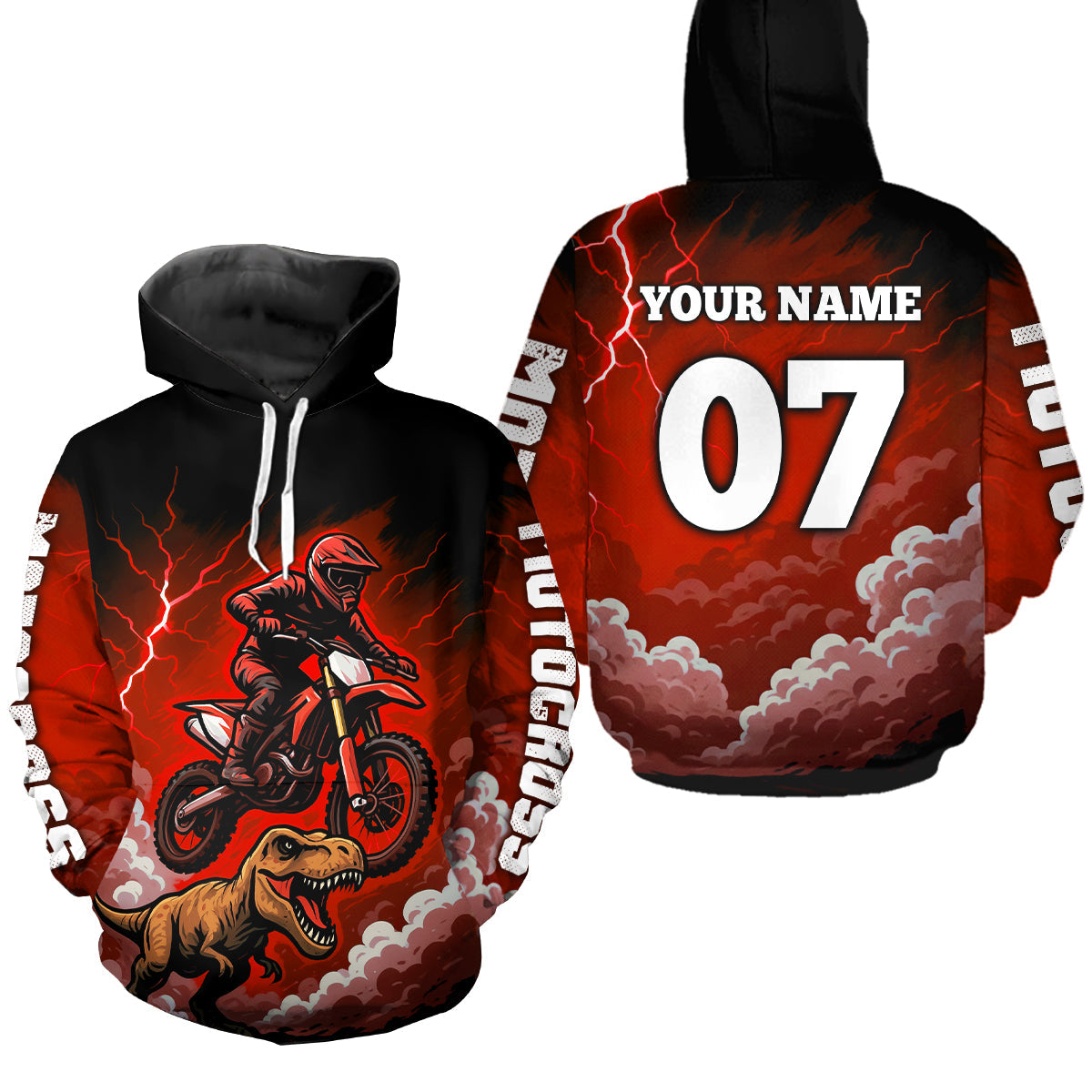 Custom Motocross Hoodie Dirt Bike Racing Hoodie Custom Riding Shirt