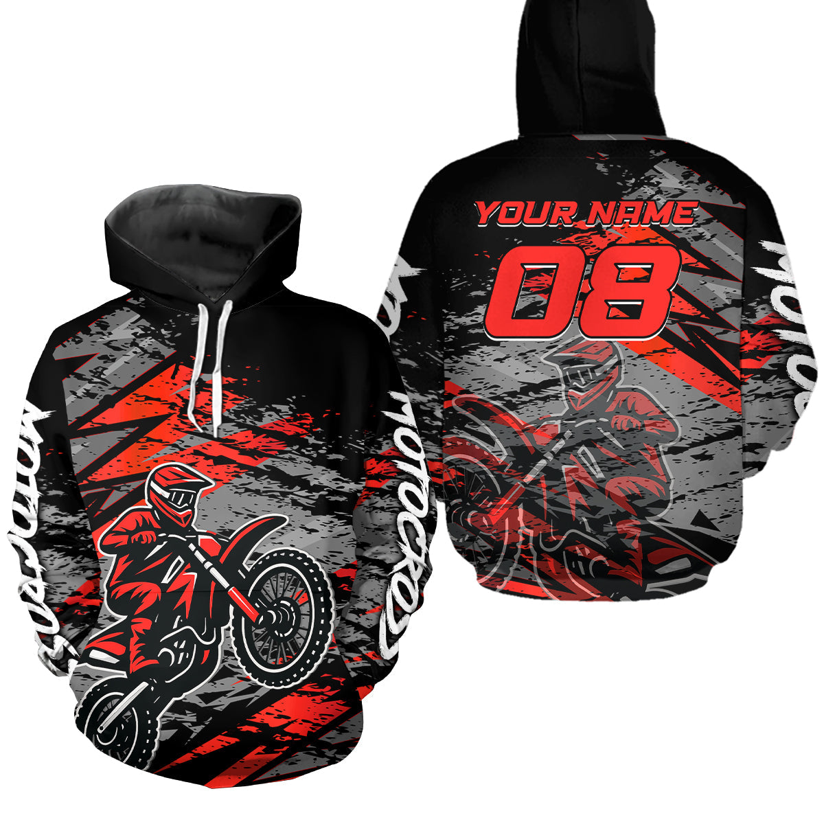 Custom Motocross Hoodie Adult Dirt Bike Hoodie Off road Racing Shirt