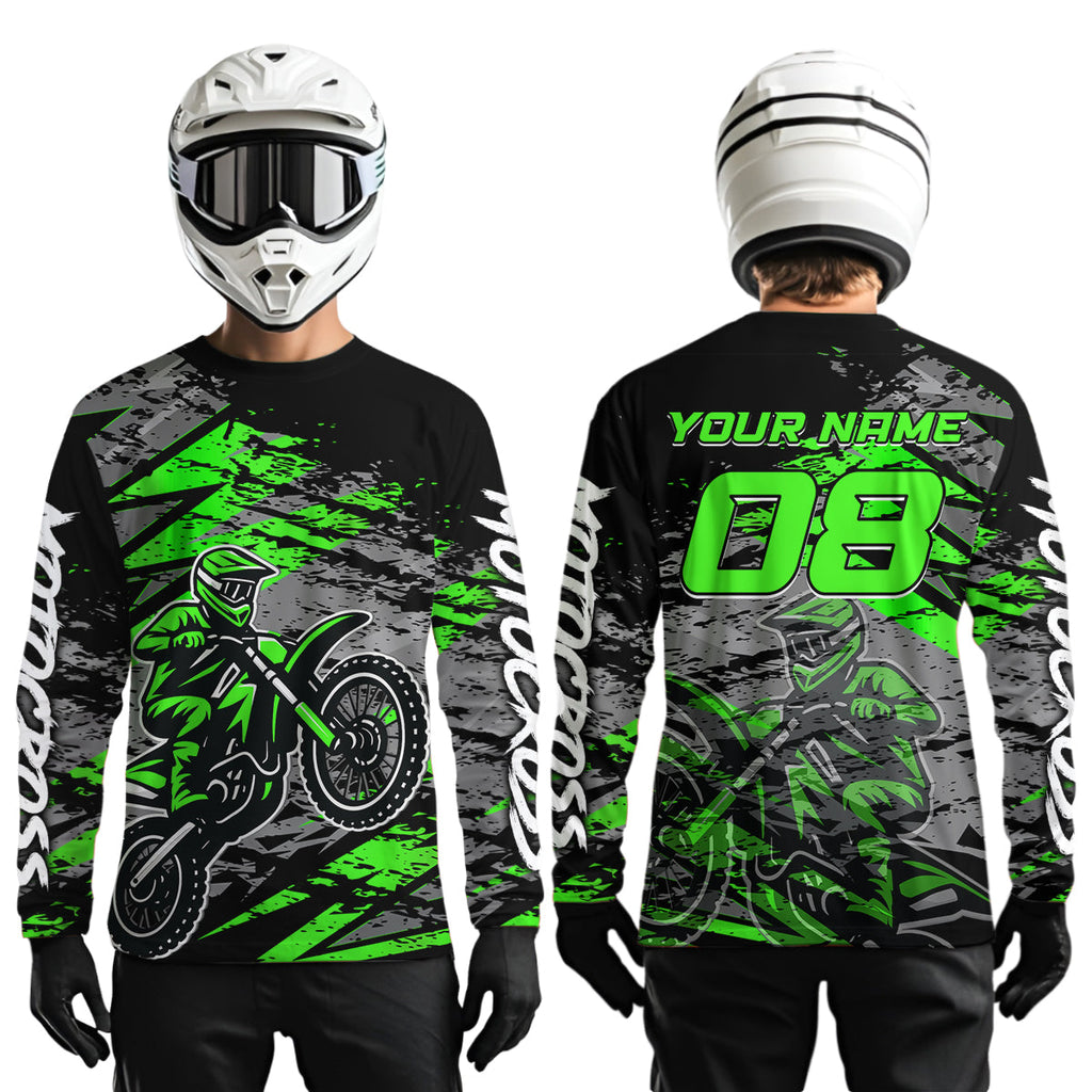 Green Motocross Jersey Custom Dirt Bike Shirts Racing Offroad Jersey