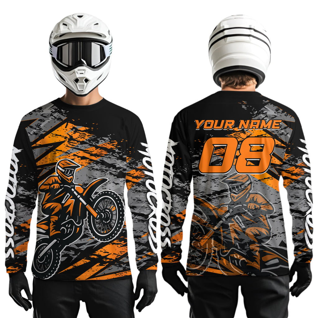 Orange Motocross Jersey Custom Dirt Bike Shirts Racing Offroad Jersey