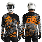 Orange Motocross Jersey Custom Dirt Bike Shirts Racing Offroad Jersey