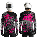 Pink Motocross Jersey Custom Dirt Bike Shirts Racing Offroad Jersey