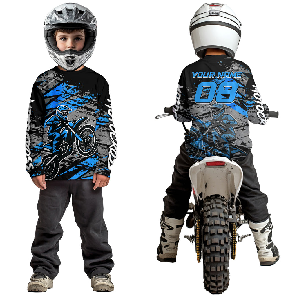 Blue Motocross Jersey Custom Dirt Bike Shirts Racing Offroad Jersey