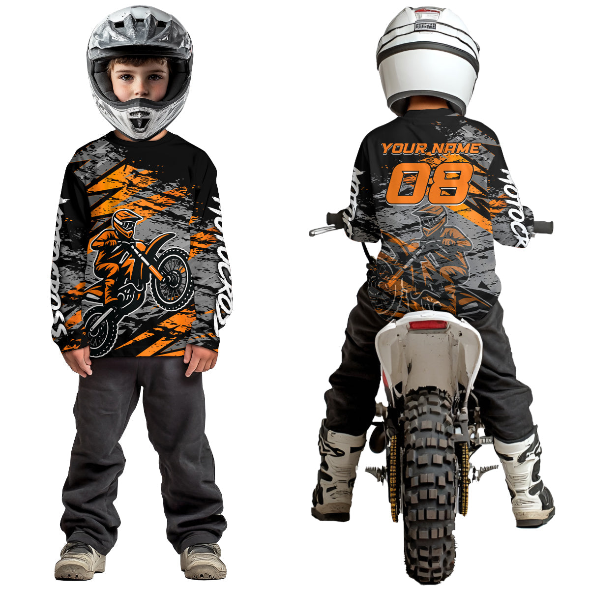 Orange Motocross Jersey Custom Dirt Bike Shirts Racing Offroad Jersey