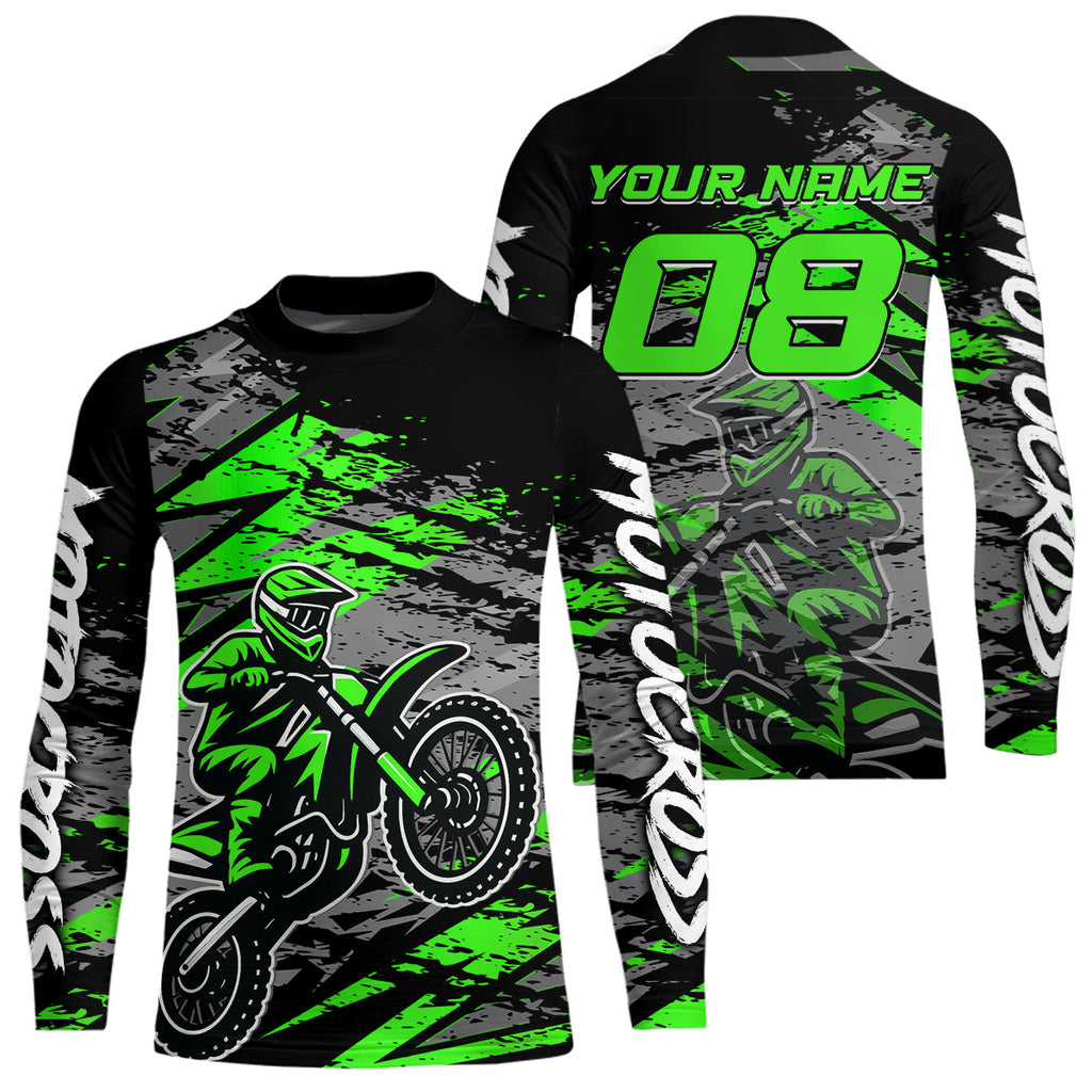 Green Motocross Jersey Custom Dirt Bike Shirts Racing Offroad Jersey