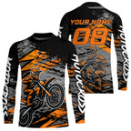 Orange Motocross Jersey Custom Dirt Bike Shirts Racing Offroad Jersey