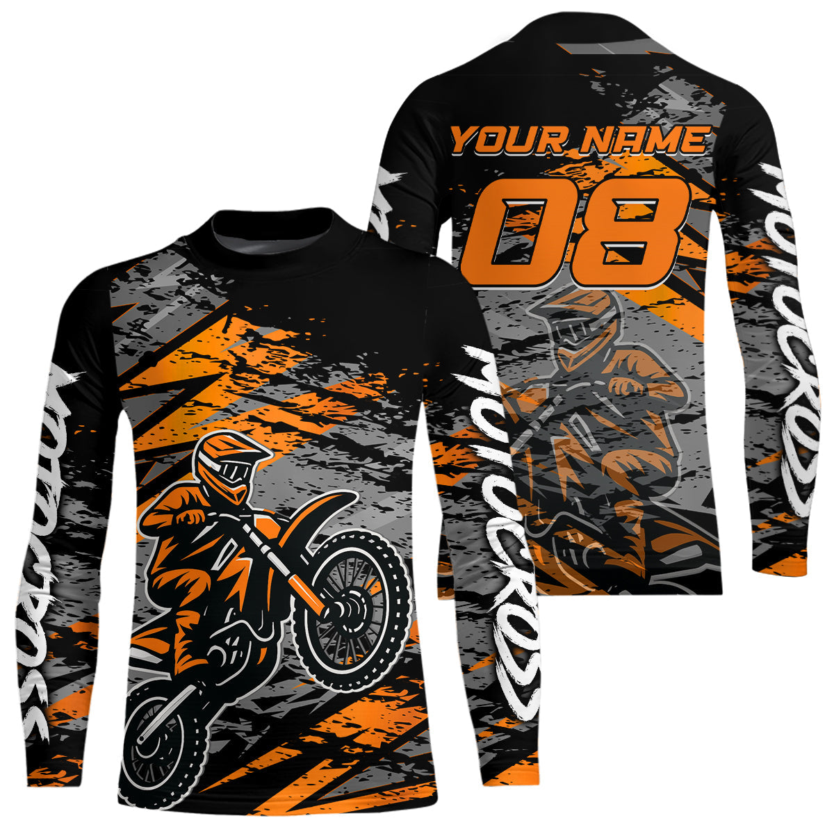Orange Motocross Jersey Custom Dirt Bike Shirts Racing Offroad Jersey