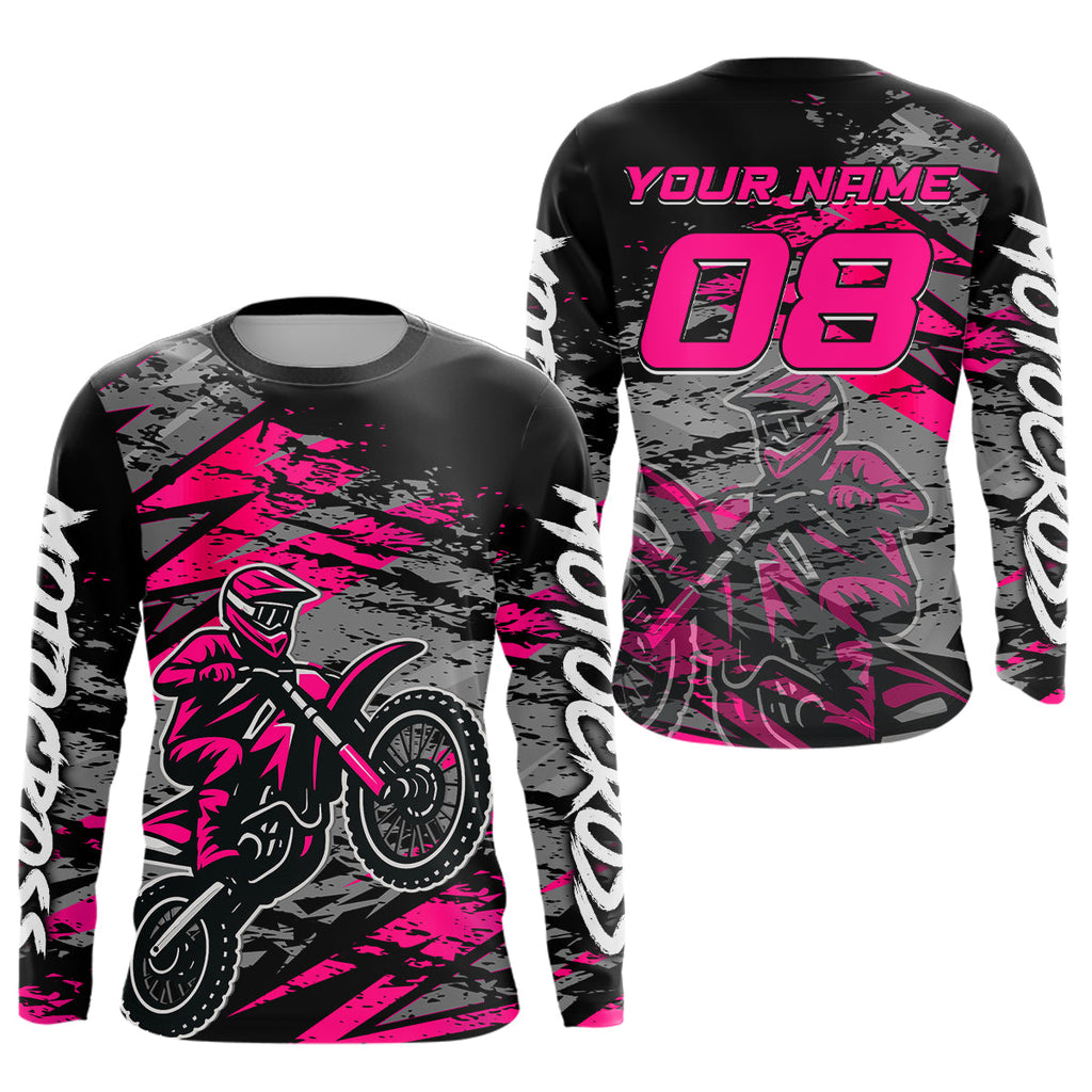 Pink Motocross Jersey Custom Dirt Bike Shirts Racing Offroad Jersey