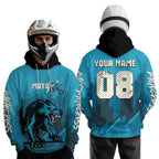 Blue Wolf Motocross Hoodie Custom for Adult Dirt Bike Racing Hoodie Shirt