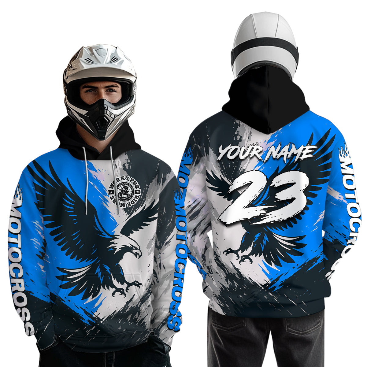 Eagle Motocross Hoodie Dirt Bike Racing Hoodie Adult Hooded Shirt