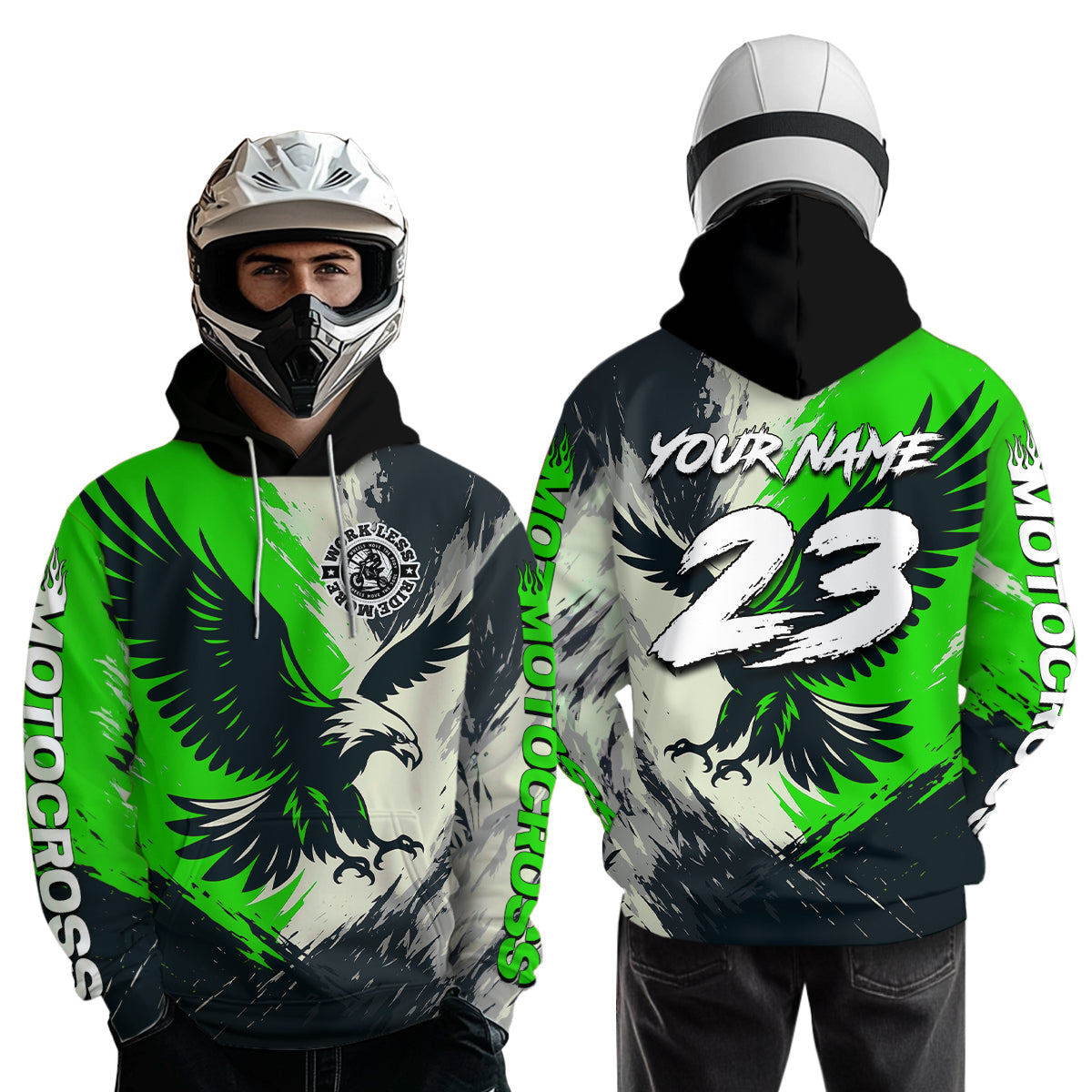 Eagle Motocross Hoodie Dirt Bike Racing Hoodie Adult Hooded Shirt