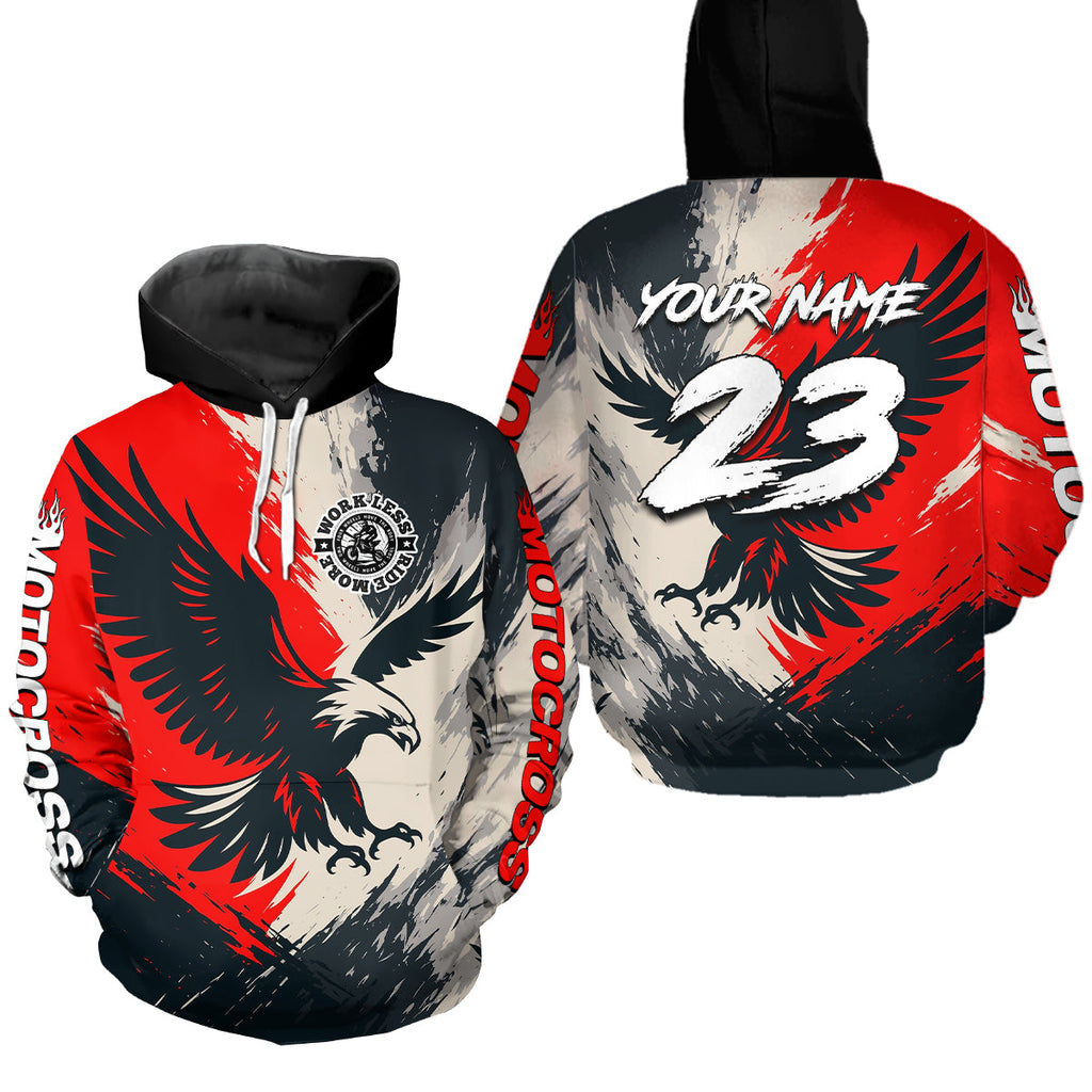 Eagle Motocross Hoodie Dirt Bike Racing Hoodie Adult Hooded Shirt