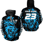 Lion Motocross Hoodie Dirt Bike Racing Hoodie Custom Riding Shirt