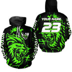 Lion Motocross Hoodie Dirt Bike Racing Hoodie Custom Riding Shirt