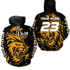 Lion Motocross Hoodie Dirt Bike Racing Hoodie Custom Riding Shirt