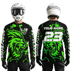 Green Lion Custom Motocross Racing Jersey Dirt Bike Shirts Riding Shirt