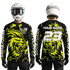 Yellow Lion Custom Motocross Racing Jersey Dirt Bike Shirts Riding Shirt