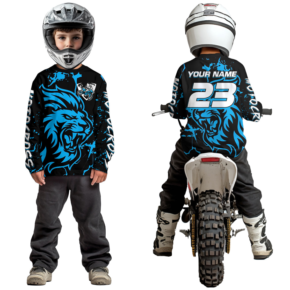 Blue Lion Custom Motocross Racing Jersey Dirt Bike Shirts Riding Shirt