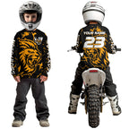 Orange Lion Custom Motocross Racing Jersey Dirt Bike Shirts Riding Shirt