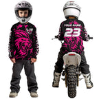 Pink Lion Custom Motocross Racing Jersey Dirt Bike Shirts Riding Shirt