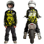 Yellow Lion Custom Motocross Racing Jersey Dirt Bike Shirts Riding Shirt