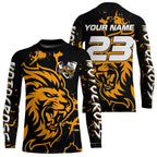 Orange Lion Custom Motocross Racing Jersey Dirt Bike Shirts Riding Shirt