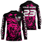 Pink Lion Custom Motocross Racing Jersey Dirt Bike Shirts Riding Shirt