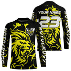 Yellow Lion Custom Motocross Racing Jersey Dirt Bike Shirts Riding Shirt