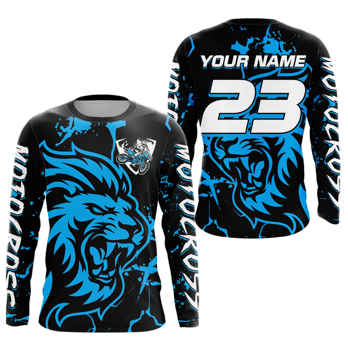 Blue Lion Custom Motocross Racing Jersey Dirt Bike Shirts Riding Shirt