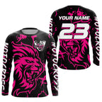 Pink Lion Custom Motocross Racing Jersey Dirt Bike Shirts Riding Shirt