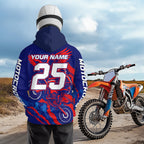 Eagle Motocross Hoodie Custom Dirt Bike Pink Blue Racing Hoodie Shirt