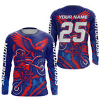 Eagle Motocross Racing Jersey Blue&Pink Custom Dirt Bike Shirts