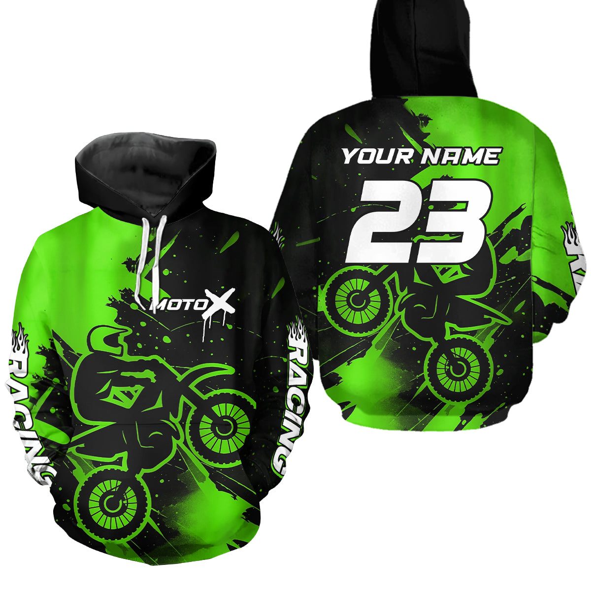 Custom Motocross Hoodie Dirt Bike Racing Hoodie Adult Hooded Shirt
