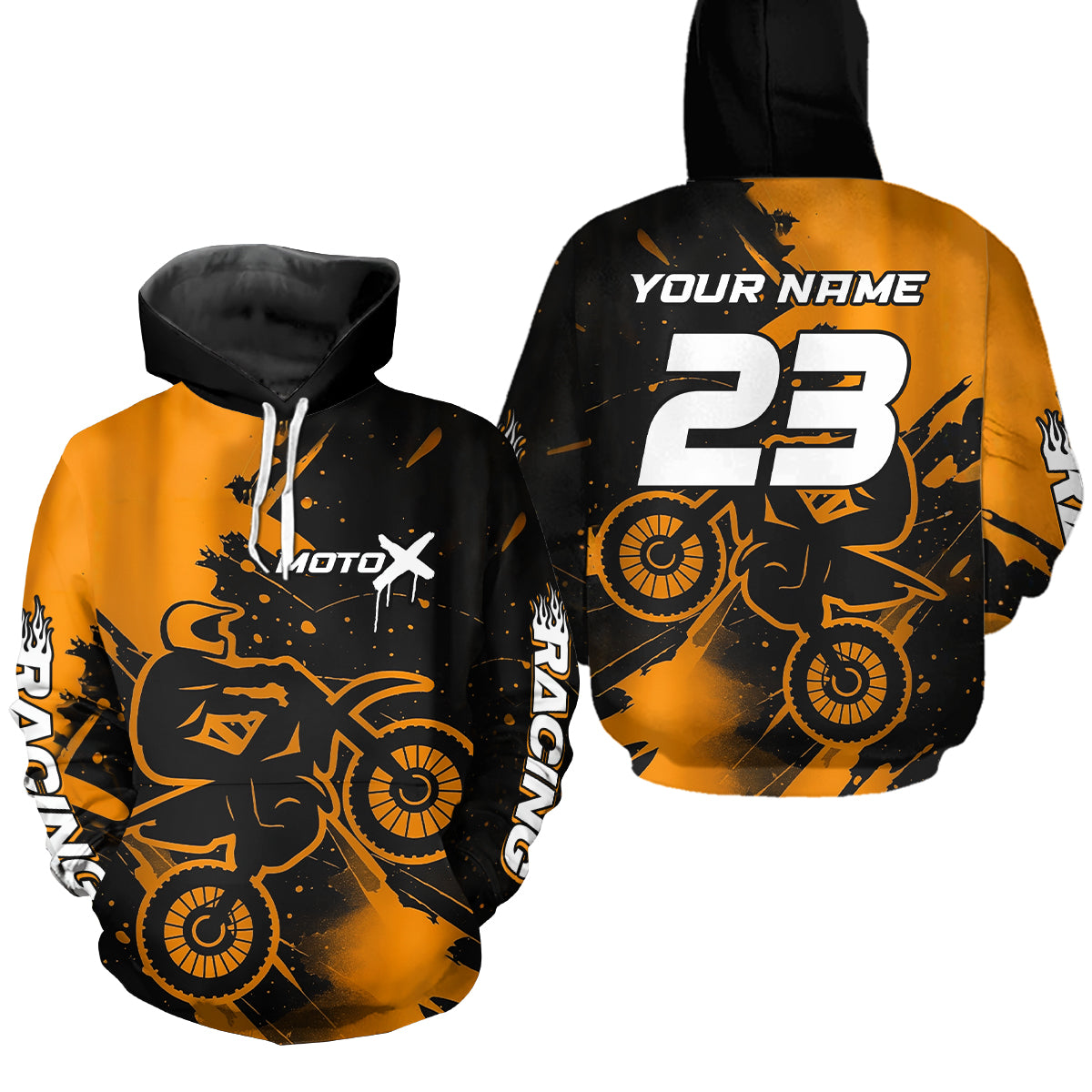 Custom Motocross Hoodie Dirt Bike Racing Hoodie Adult Hooded Shirt
