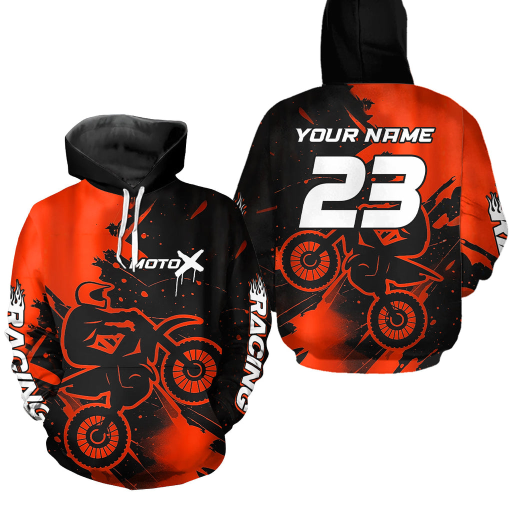 Custom Motocross Hoodie Dirt Bike Racing Hoodie Adult Hooded Shirt