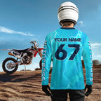 Lightning Blue Motocross Jersey Custom Dirt Bike Shirts Racing Shirt