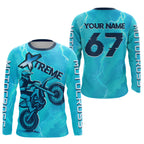 Lightning Blue Motocross Jersey Custom Dirt Bike Shirts Racing Shirt