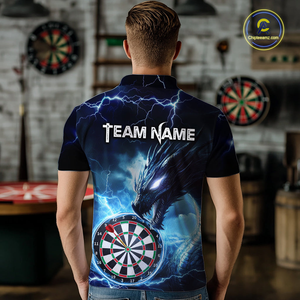 Custom Thunder Dragon Darts Shirt Darts Team Jerseys Dartboard Shirt Dart League
