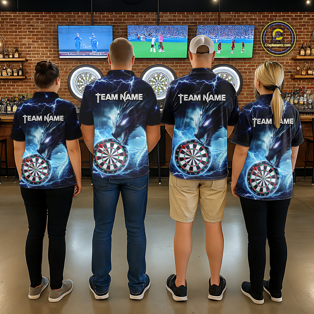 Custom Thunder Dragon Darts Shirt Darts Team Jerseys Dartboard Shirt Dart League