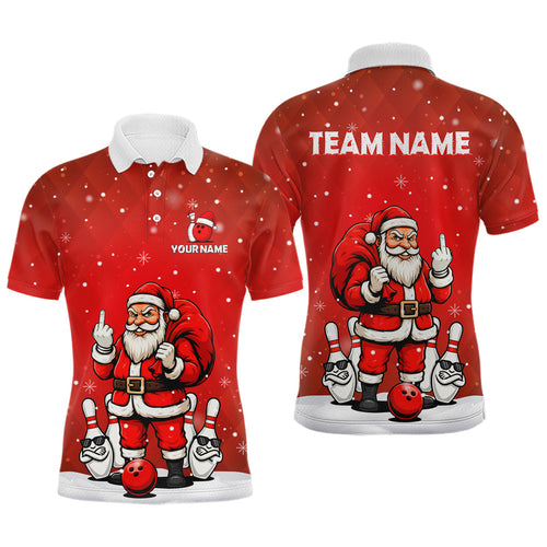 Funny Noel Bowling Shirts for Team Bowling Jerseys Polo and 1/4 Zip
