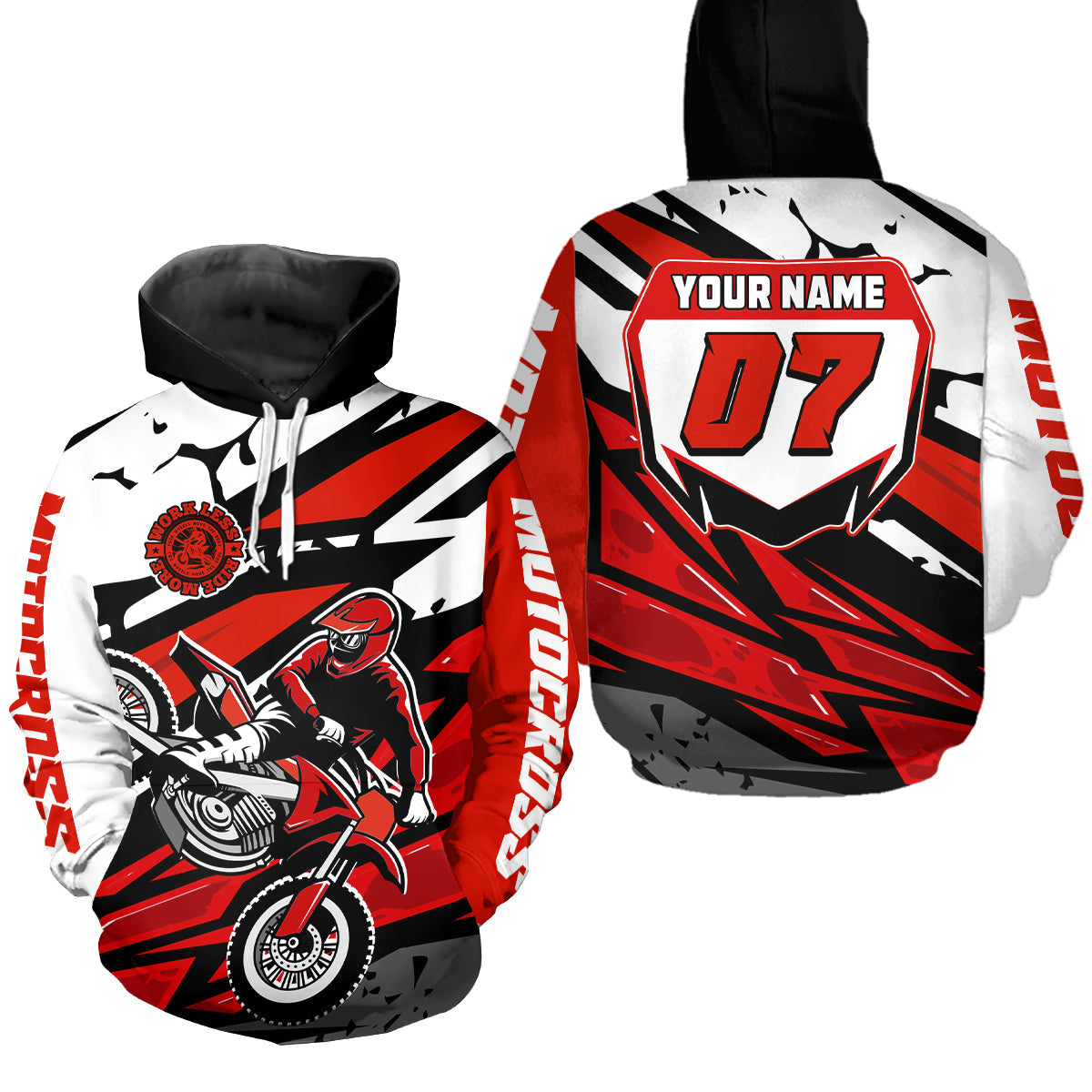 Custom Motocross Hoodie Adult Dirt Bike Racing Hoodie Riding Shirt