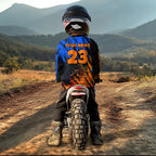 Blue and Orange Motocross Racing Jersey Dirt Bike Motorcycle Shirt