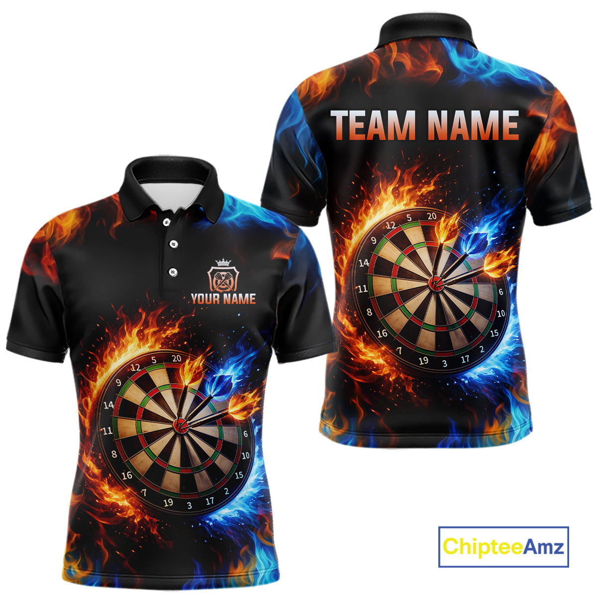 Custom Flame Darts Shirt Darts Team Jerseys Dartboard Shirt Dart League