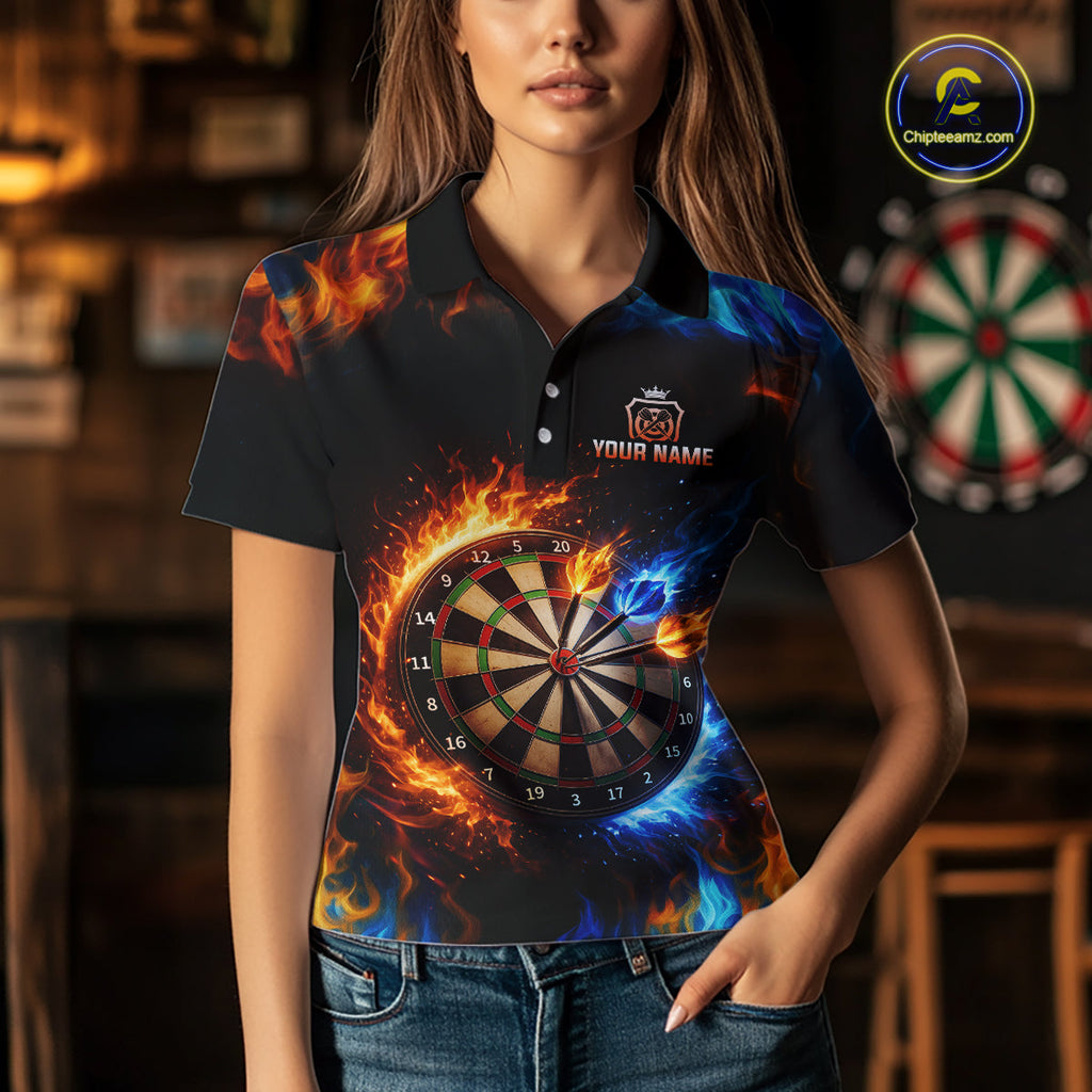 Custom Flame Darts Shirt Darts Team Jerseys Dartboard Shirt Dart League