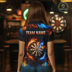 Custom Flame Darts Shirt Darts Team Jerseys Dartboard Shirt Dart League