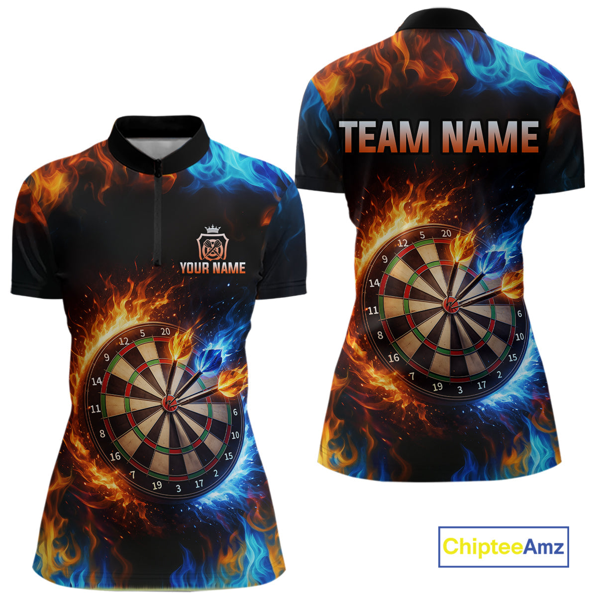 Custom Flame Darts Shirt Darts Team Jerseys Dartboard Shirt Dart League